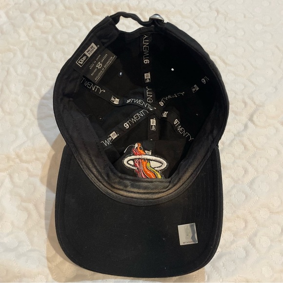 Miami Heat New Era Cotton Snap Back Dad Hat Cap NBA STAINED - Picture 4 of 7
